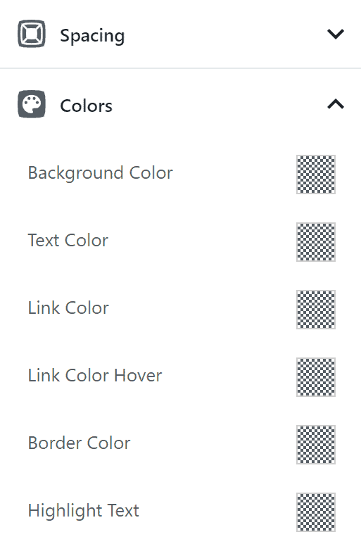 The GenerateBlocks headlines' colour options