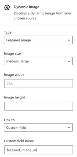 The Dynamic Image options in GeneratePress